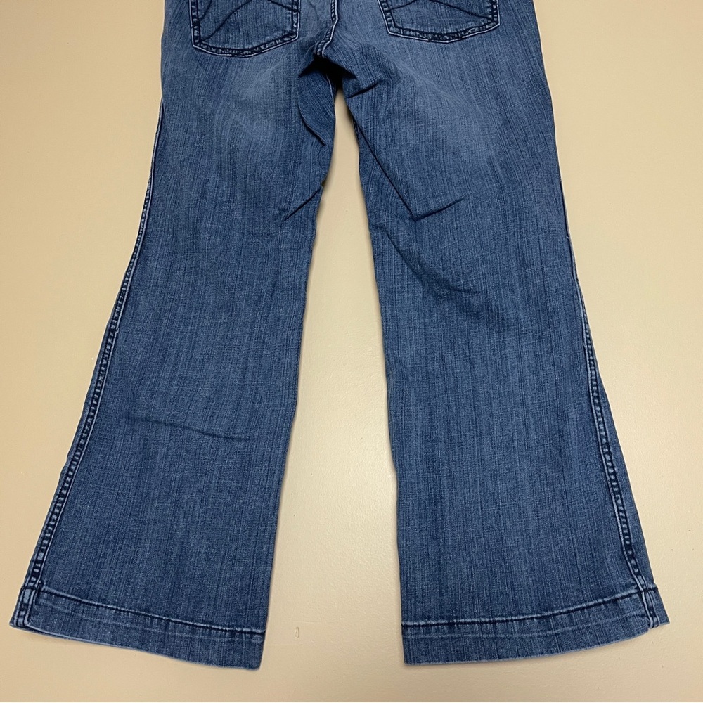 Ariat Denim Trouser Jeans Size 33 Short 33S Wide Leg Stretch - Picture 7 of 11